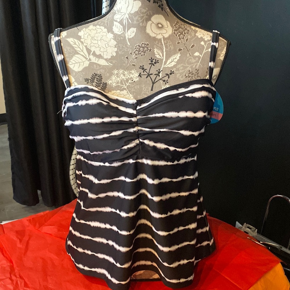 Swim Solutions Tankini Top Swimsuit Separates New Sz 14